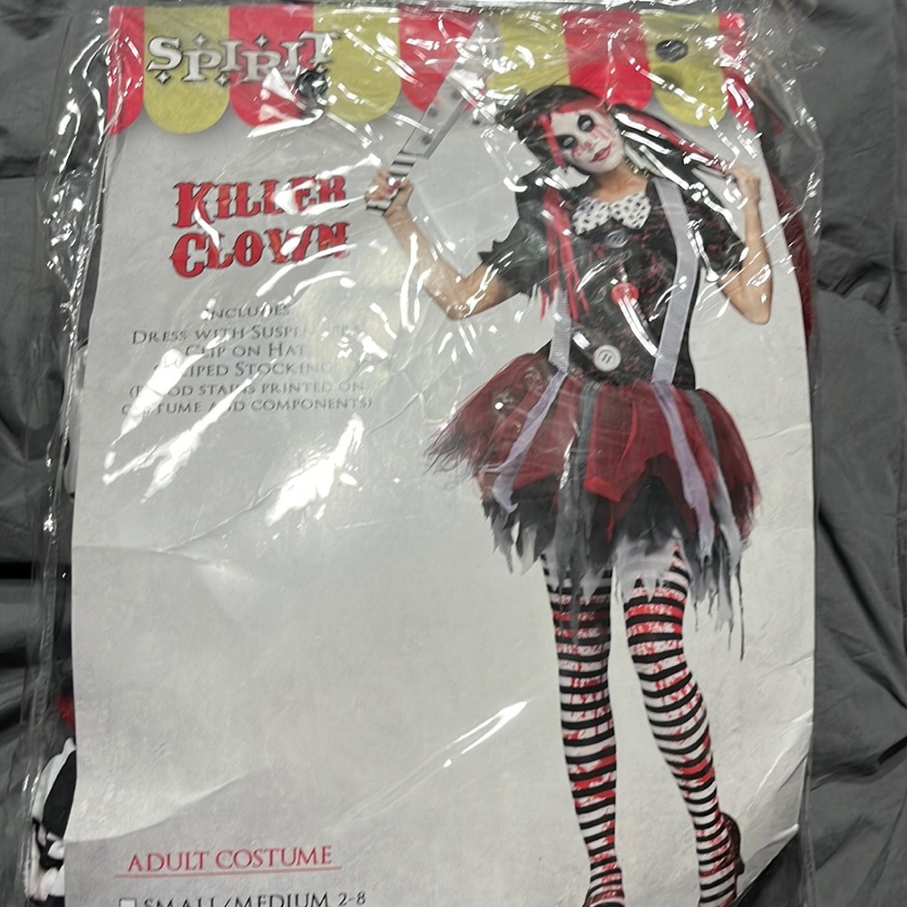 adult costume, killer clown
